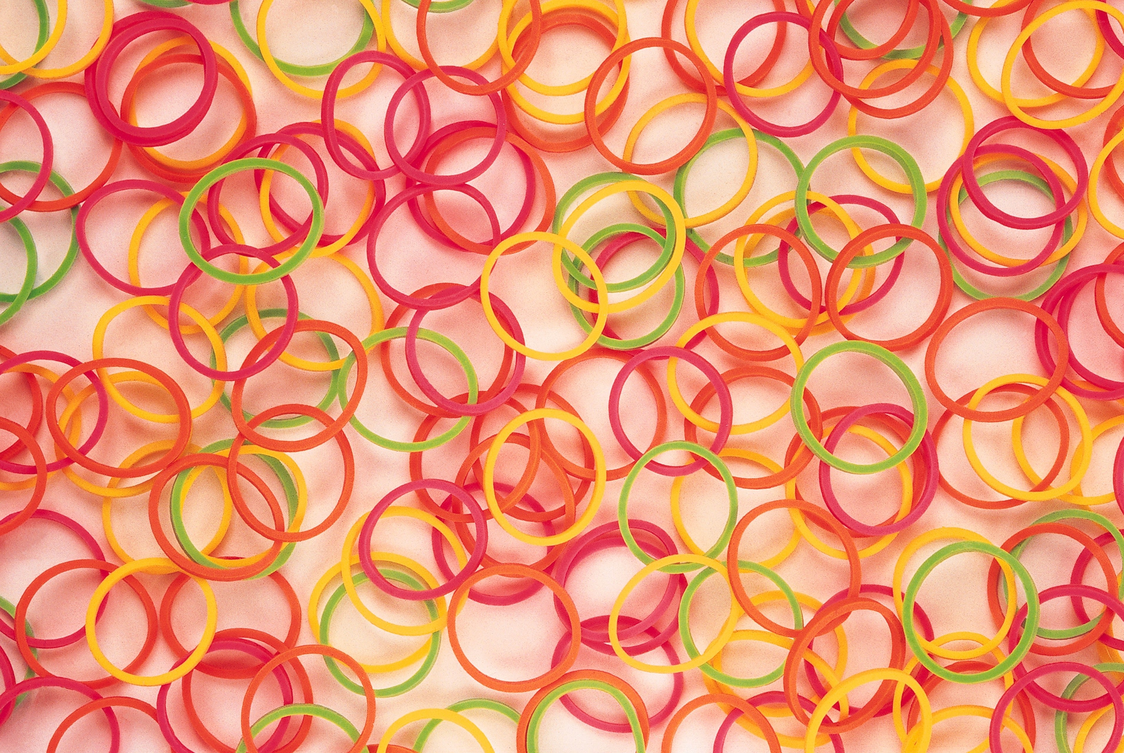 colorful rubber bands