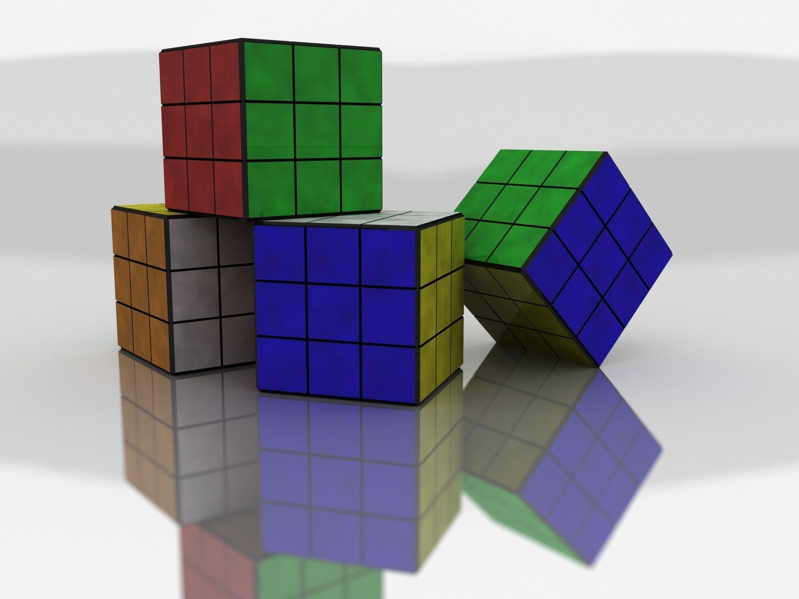 Colorful Rubik's Cubes