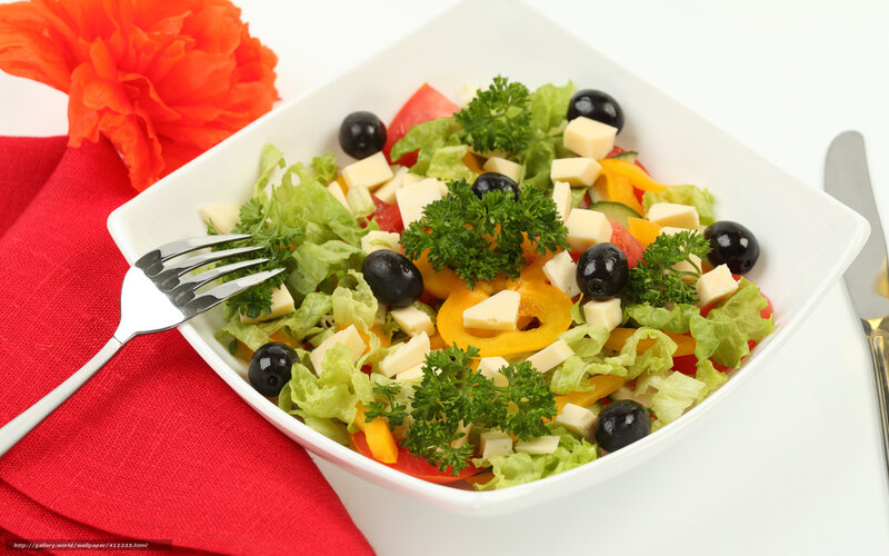 colorful salad in white bowl
