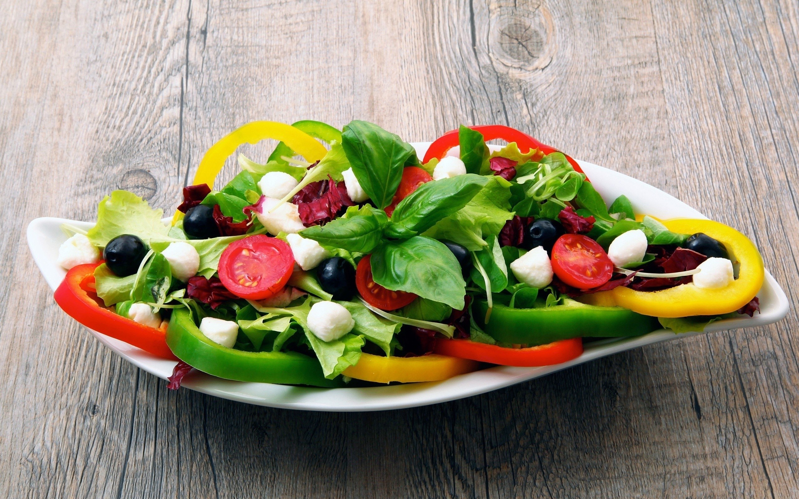 colorful salad with vegetables