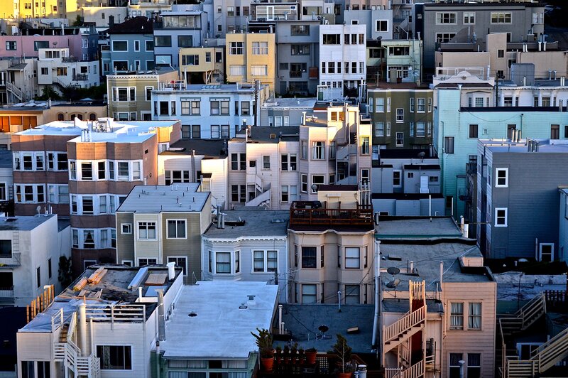 Colorful San Francisco rooftops