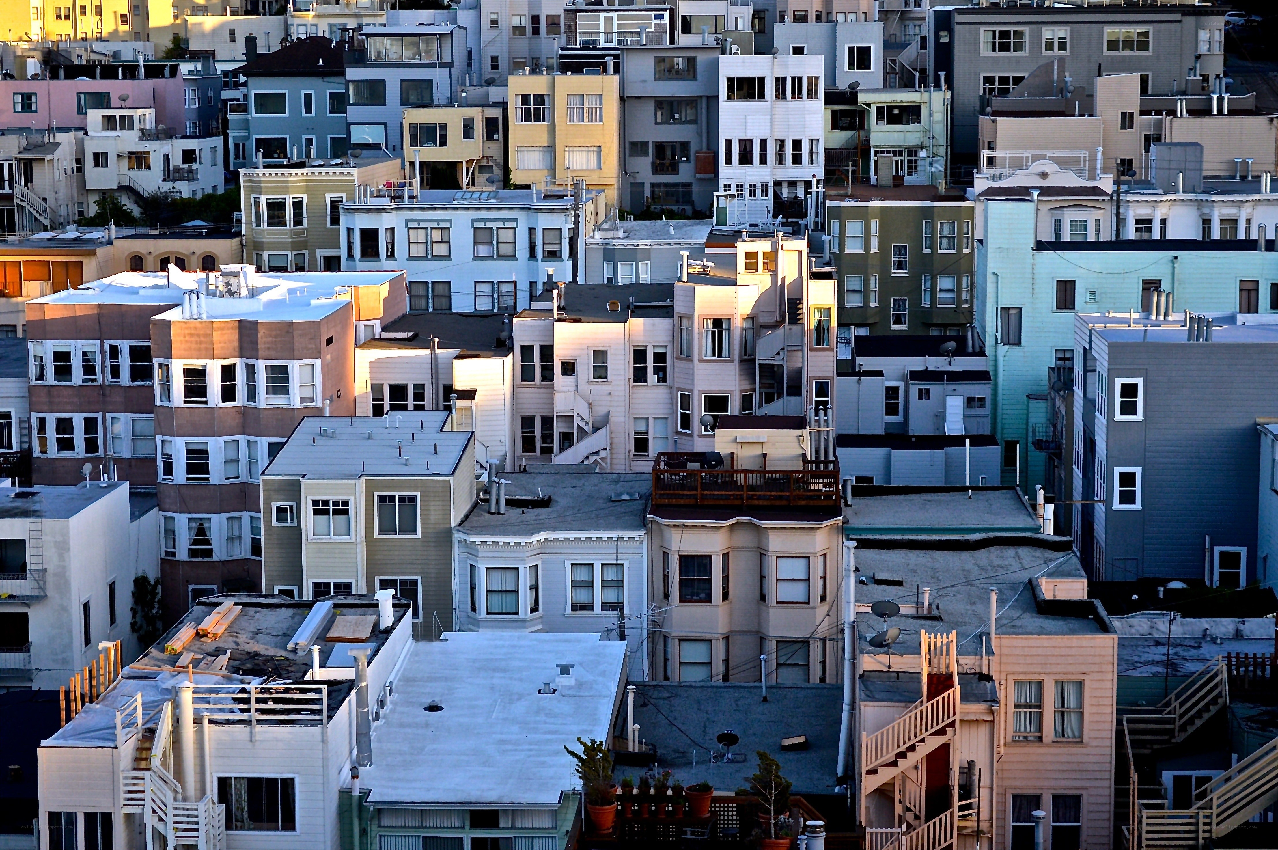 Colorful San Francisco rooftops