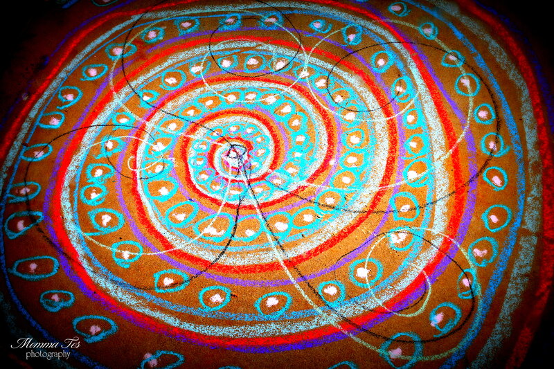 Colorful Sand Mandala — Brown