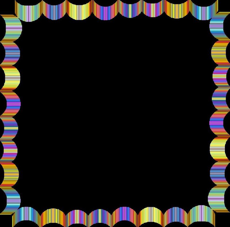 colorful scalloped border frame