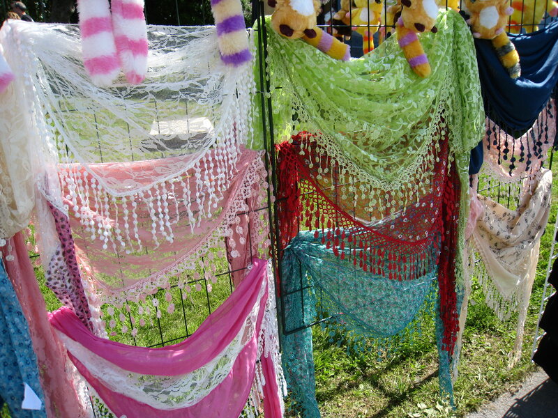 Colorful Scarves on Display