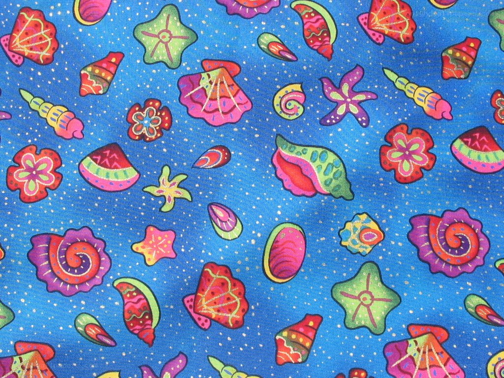 colorful sea shell pattern