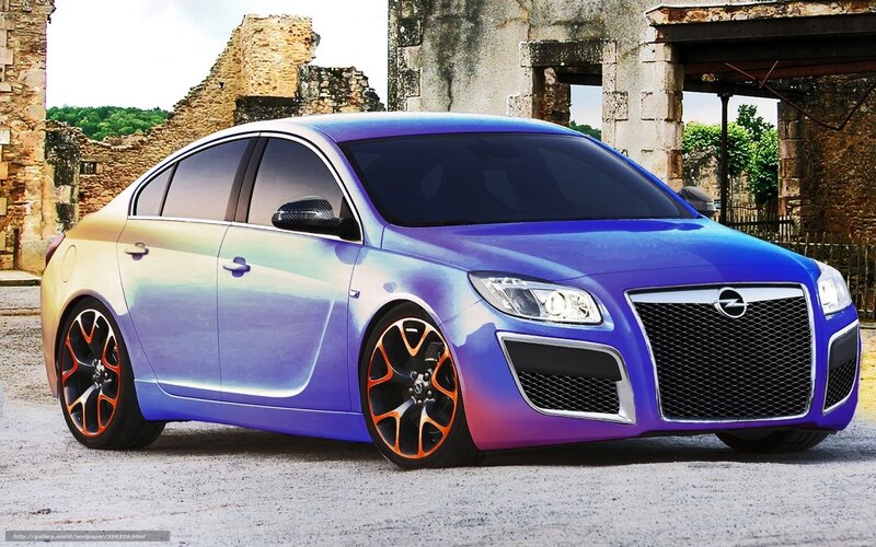 colorful sedan in ruins