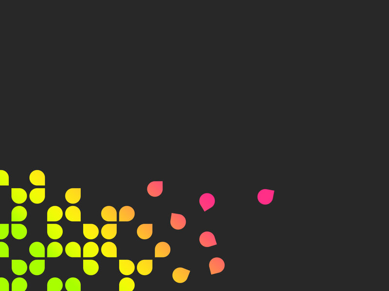 Colorful Shapes on Black — Yellow