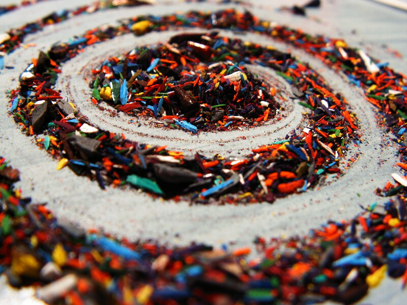 Colorful Shavings in Spiral