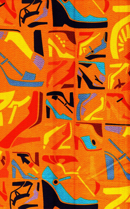 colorful shoe pattern design