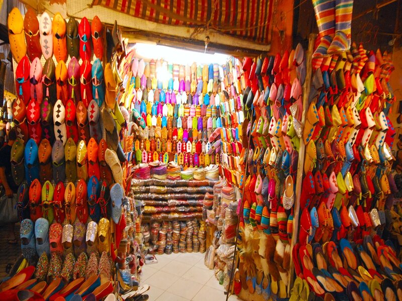 Colorful Shoes in Market