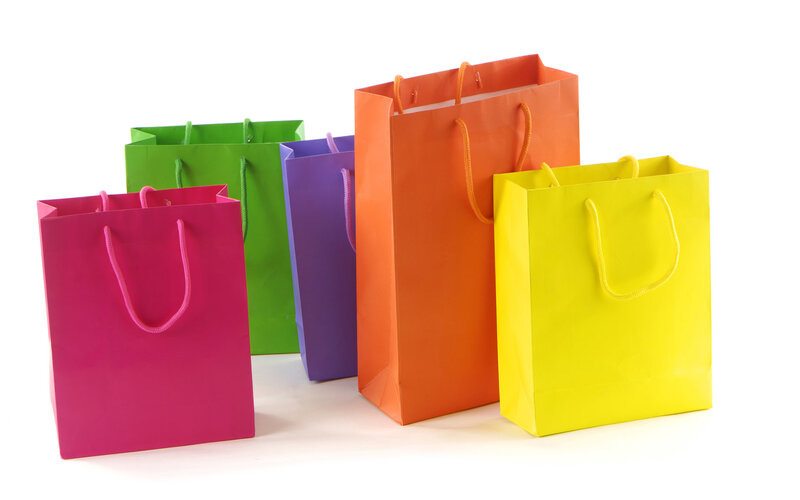 Colorful Shopping Bags — Pink