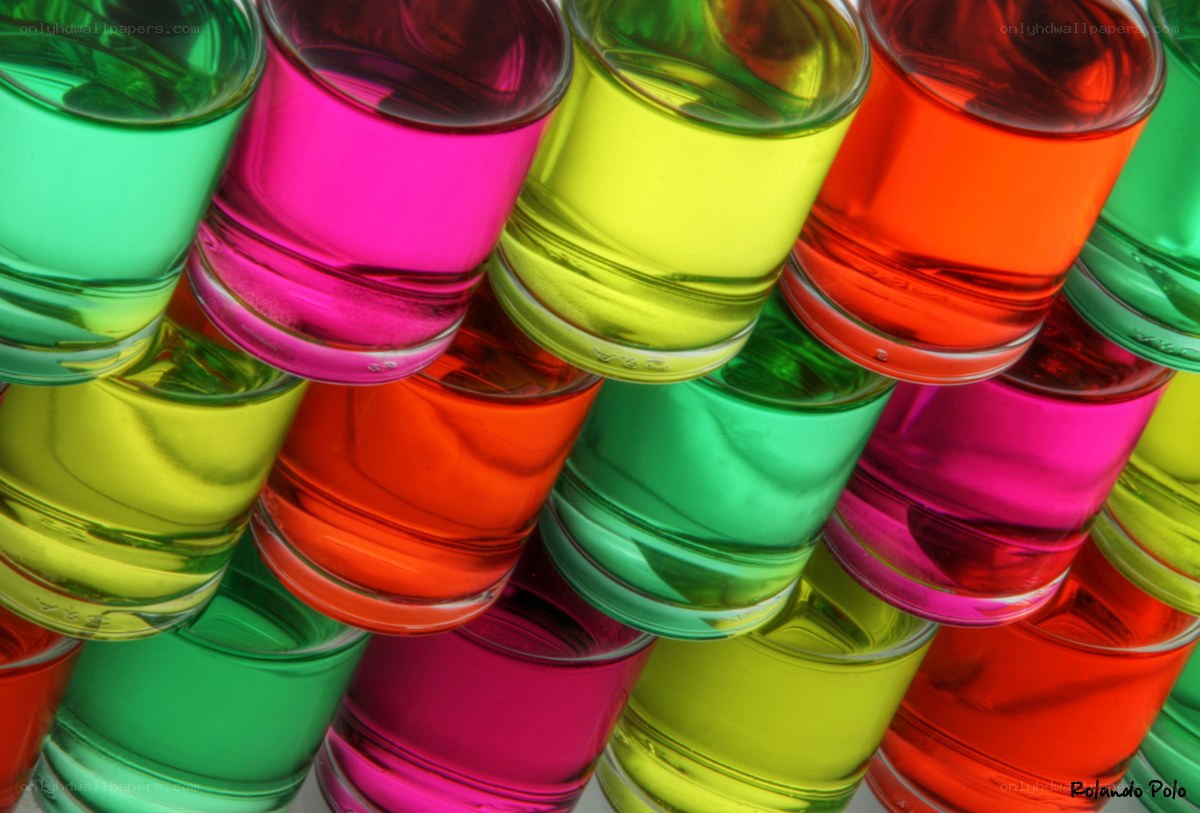 Colorful shot glasses