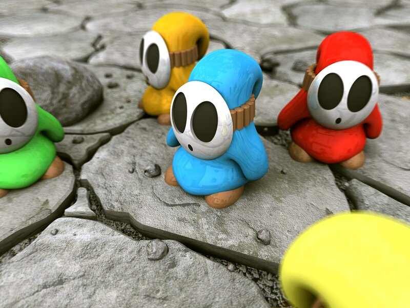 Colorful Shyguy Figures