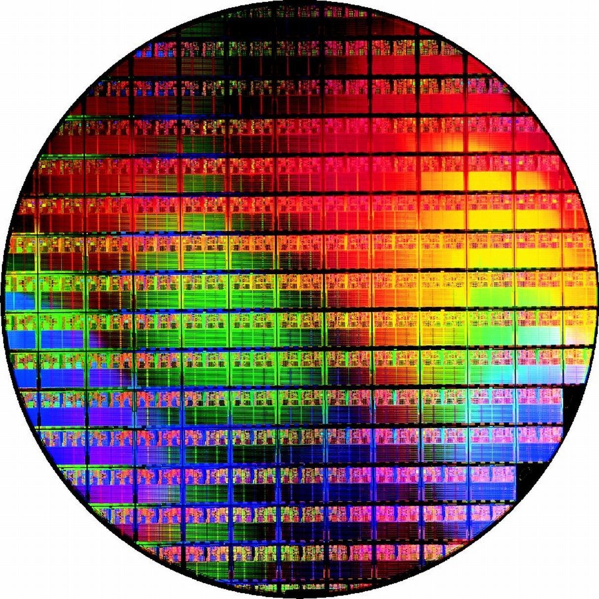 Colorful silicon wafer