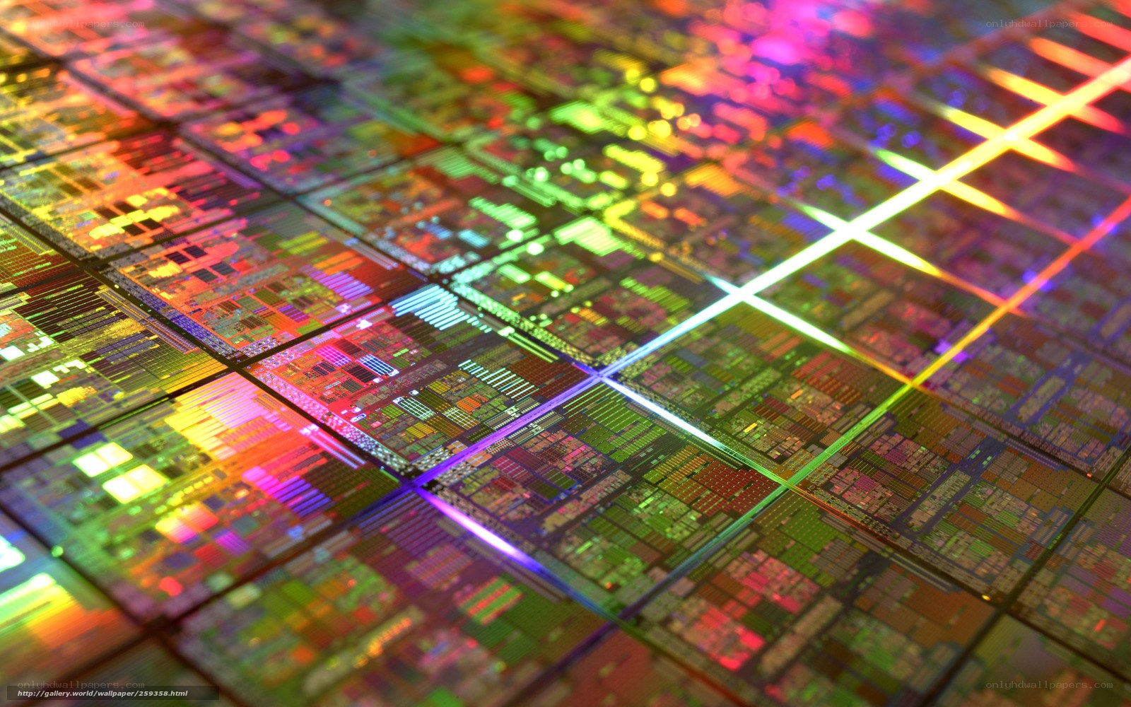 Colorful silicon wafer