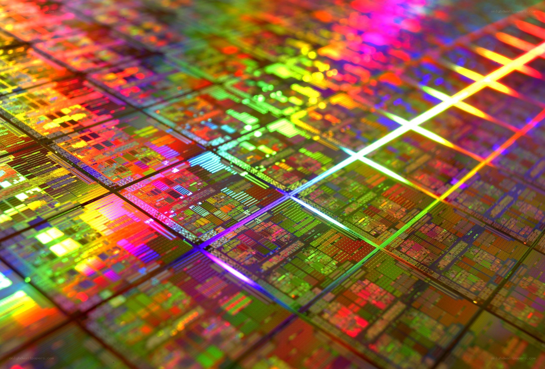 Colorful silicon wafer