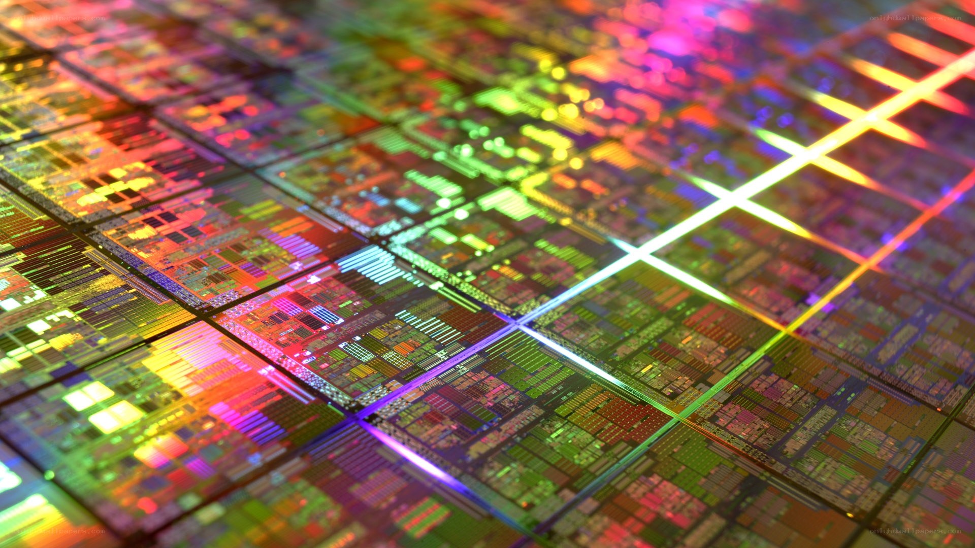 Colorful silicon wafer