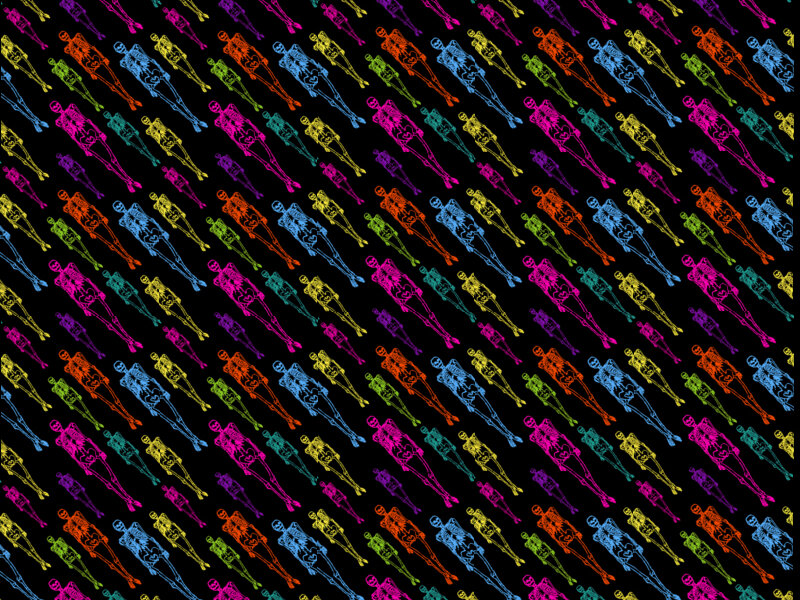 Colorful Skeleton Figures