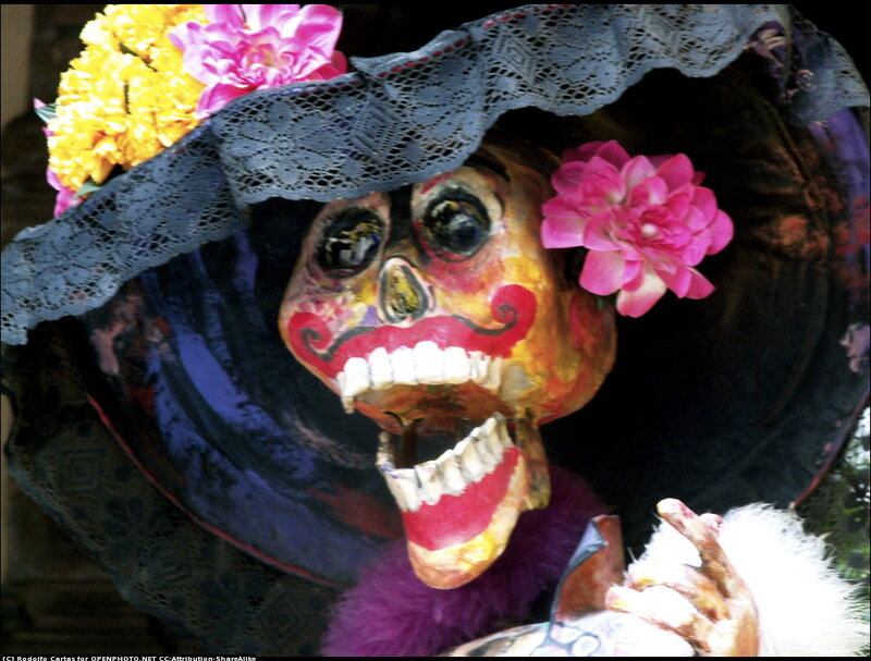 Colorful Skull Figure