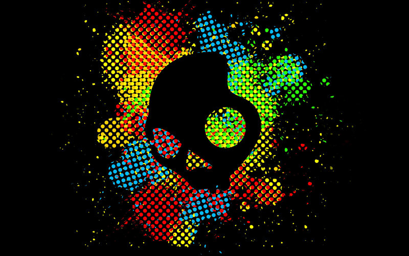 colorful skull logo