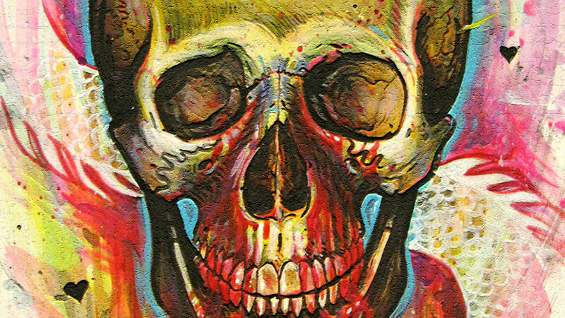 Colorful Skull Painting