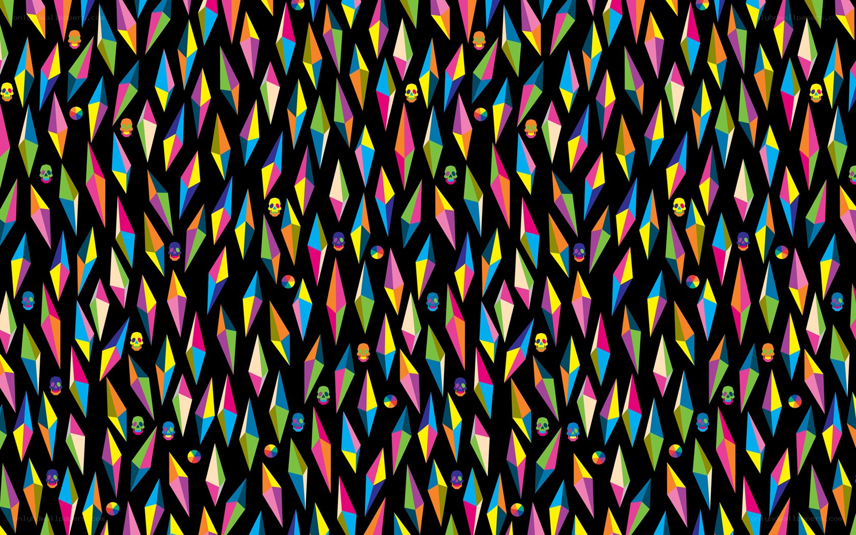 colorful skull pattern