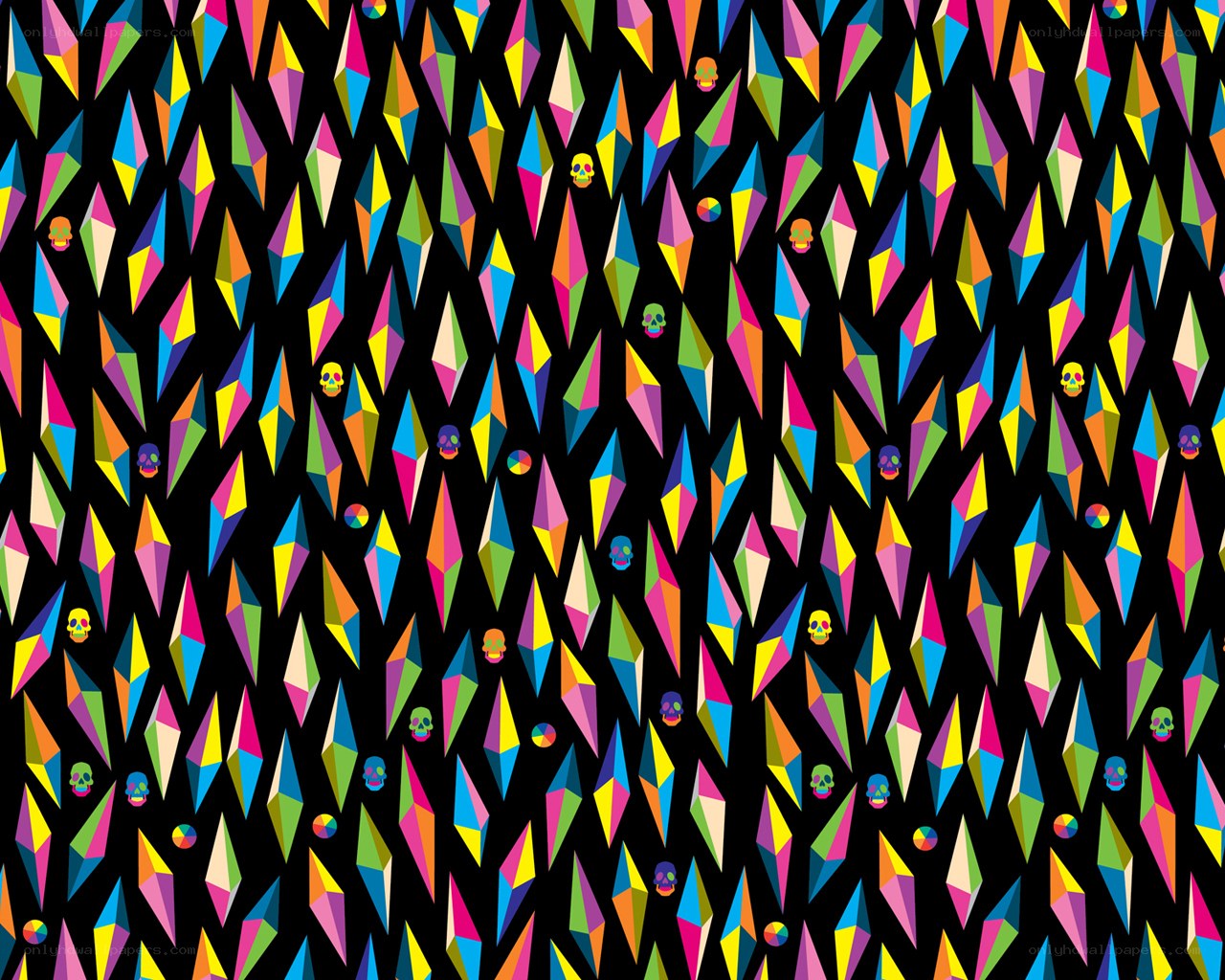 colorful skull pattern