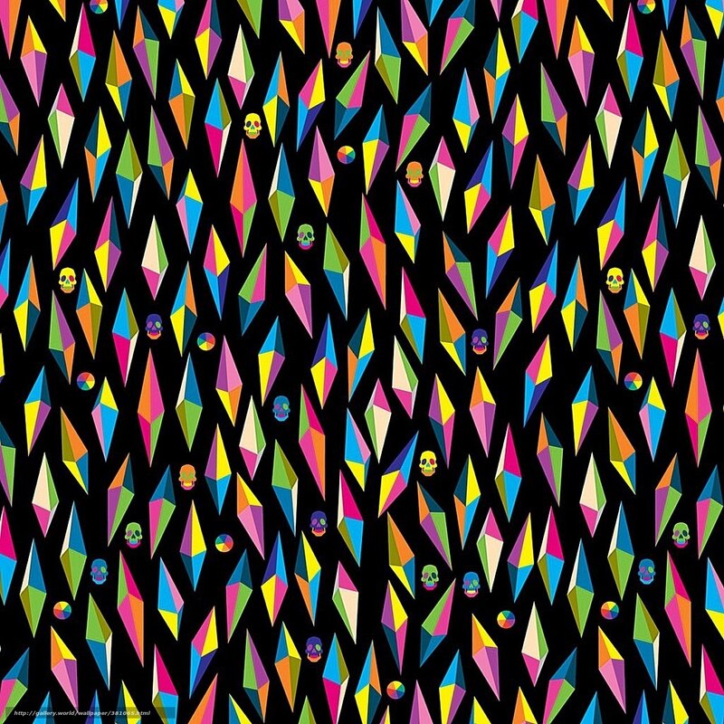 colorful skull pattern
