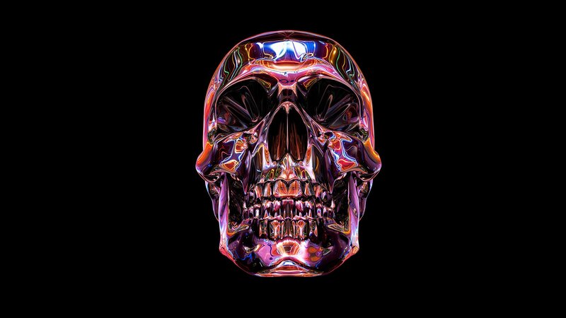 Colorful Skull — Purple