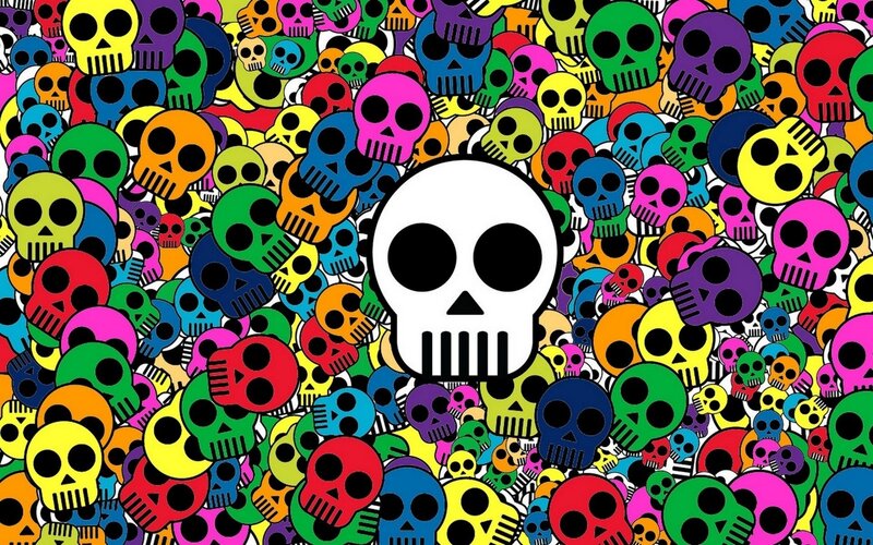 Colorful Skulls Pattern