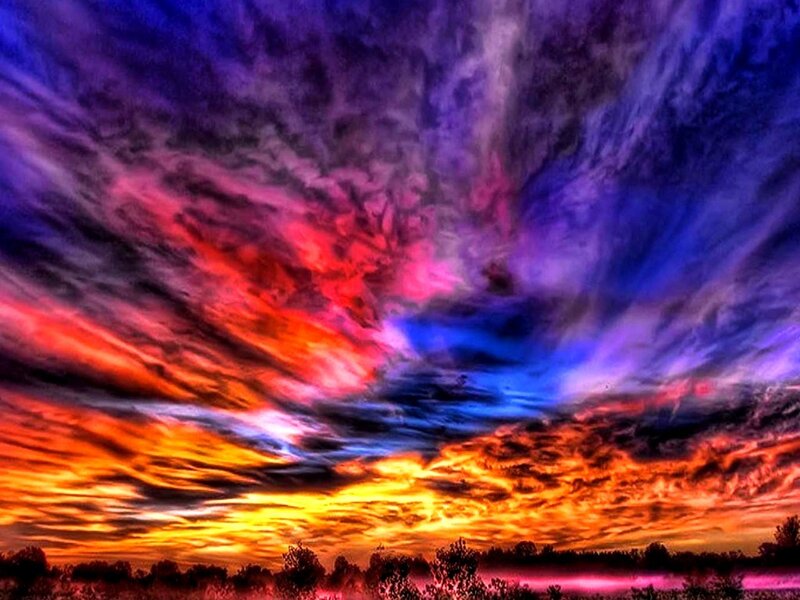 Colorful Sky at Sunset — Red
