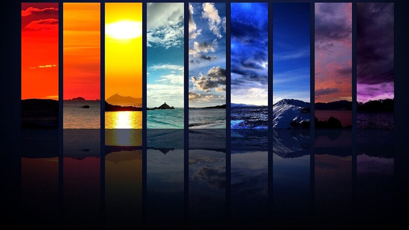 Colorful sky collage
