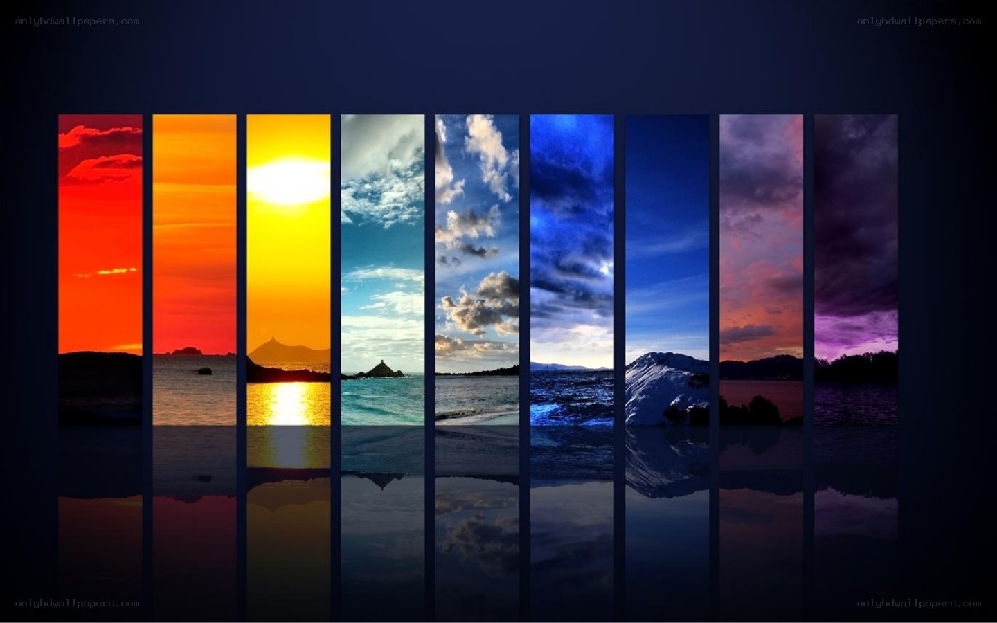 Colorful sky panels