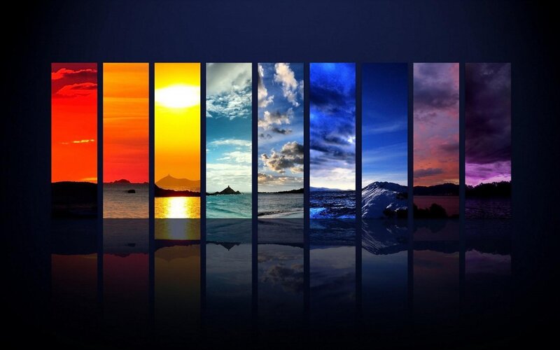 Colorful sky panels