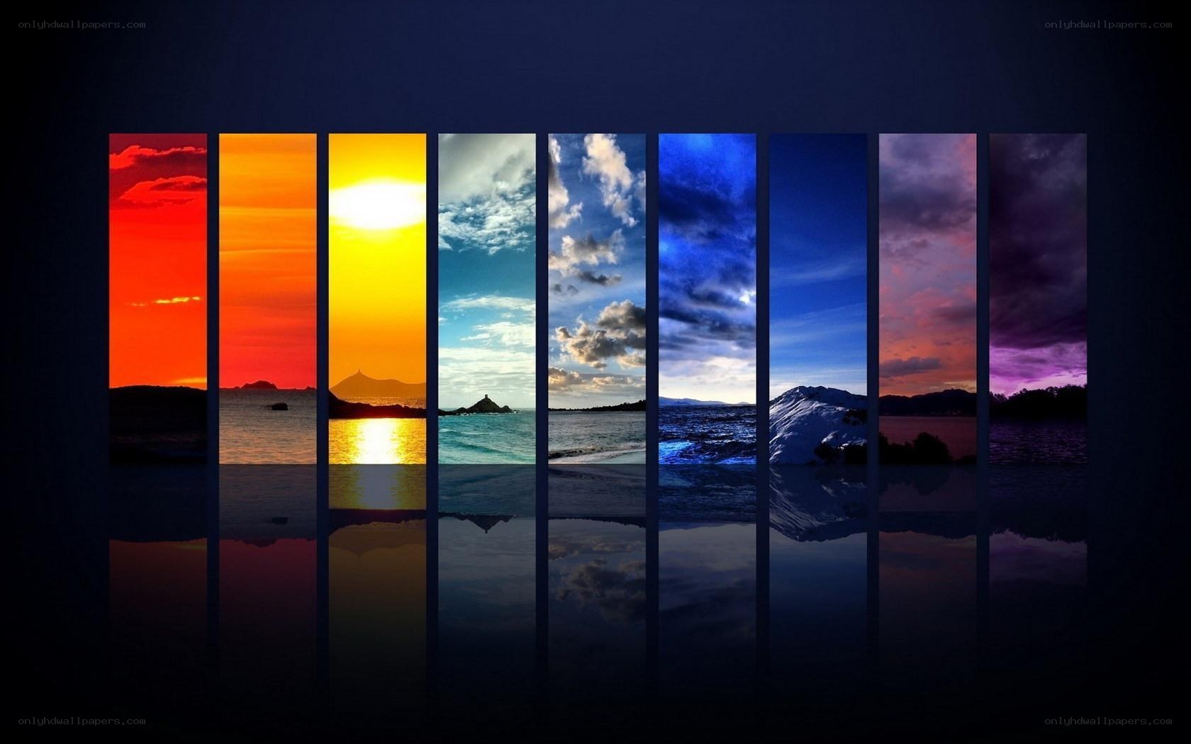 Colorful sky panels
