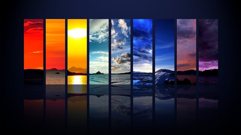Colorful Sky Panels — Red, Dramatic, Sunset, Digital Art