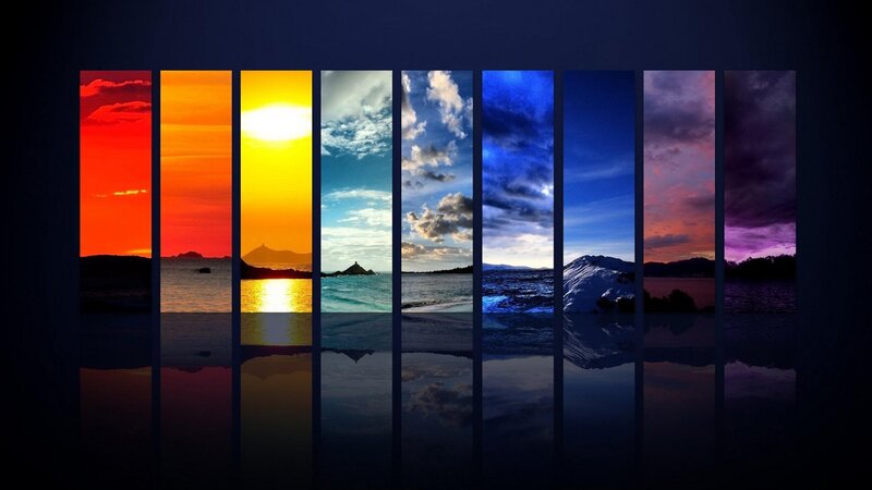 Colorful Sky Panels — Red