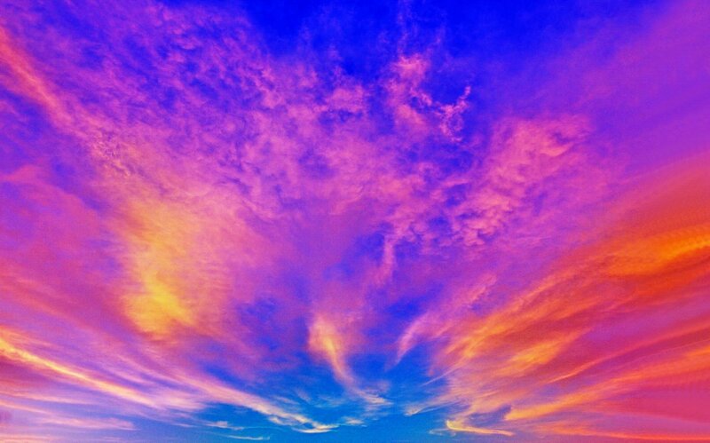 Colorful Sky with Clouds — Purple, Dramatic