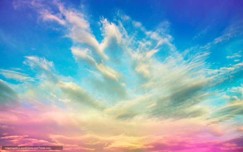 Colorful sky with clouds