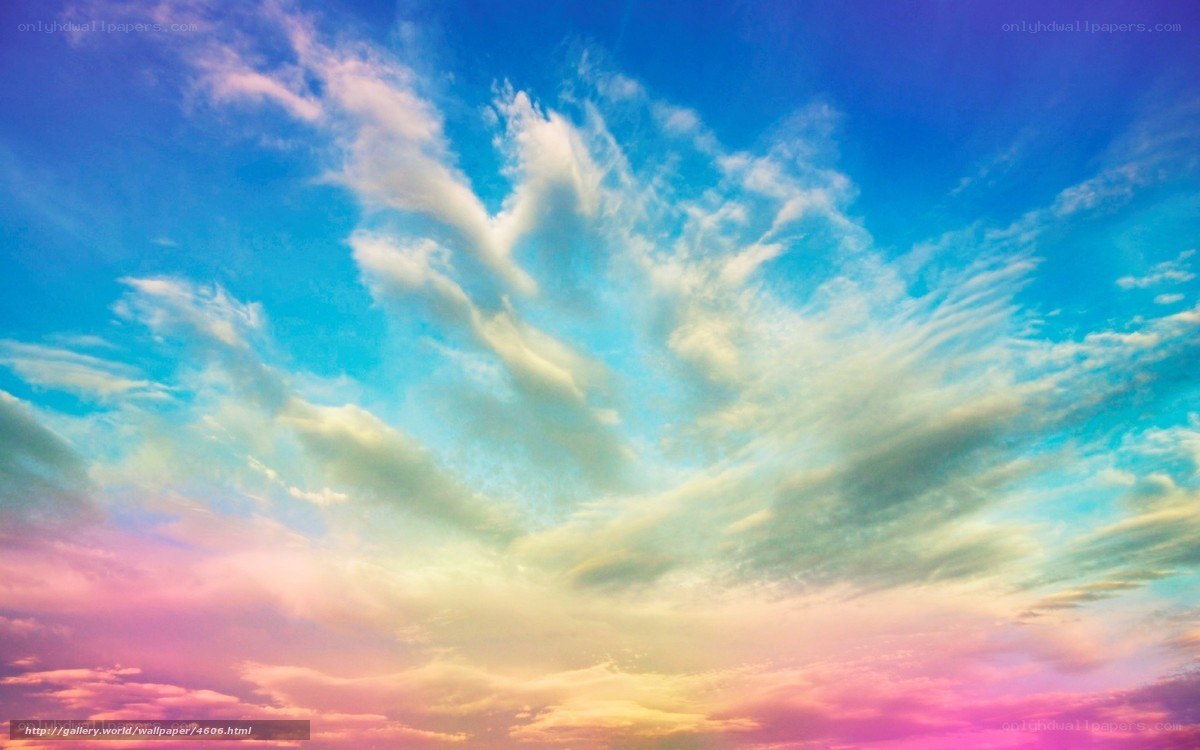Colorful sky with clouds