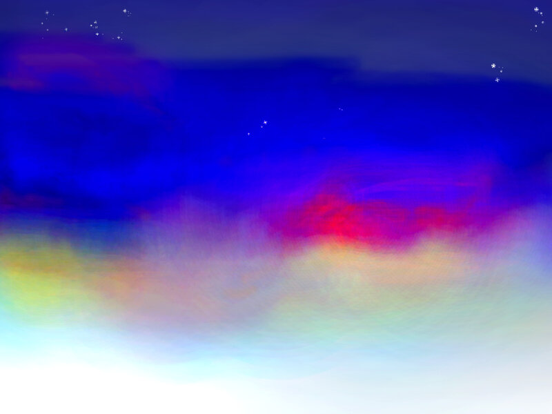 Colorful Sky with Stars