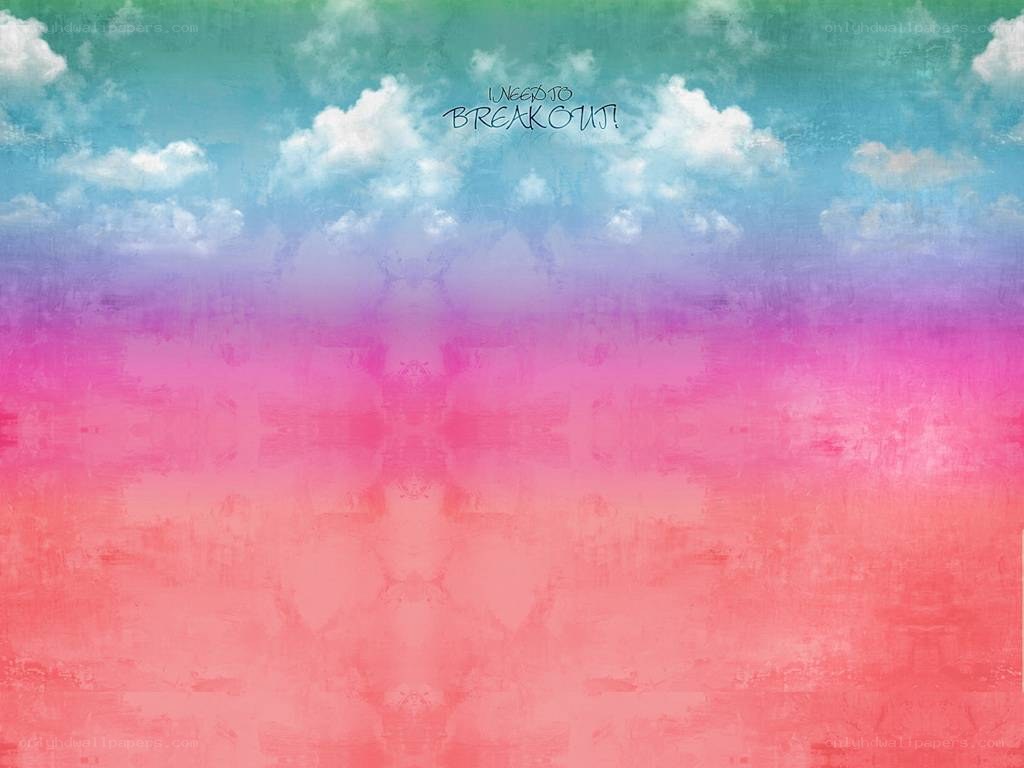 colorful sky with text