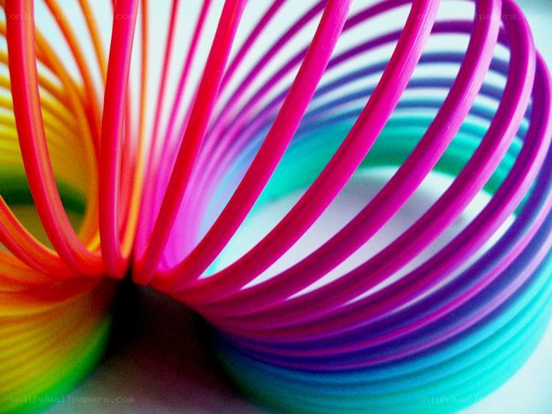 colorful slinky toy