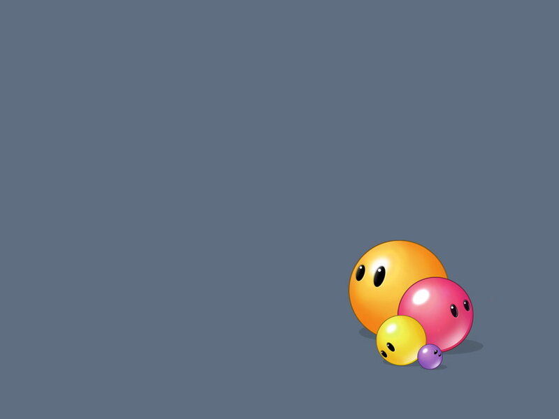 colorful smiley balls