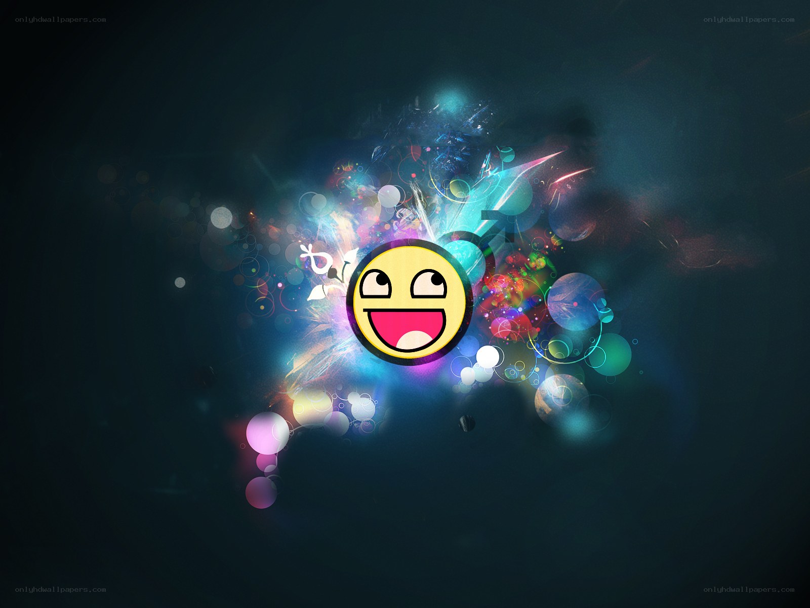 colorful smiley explosion
