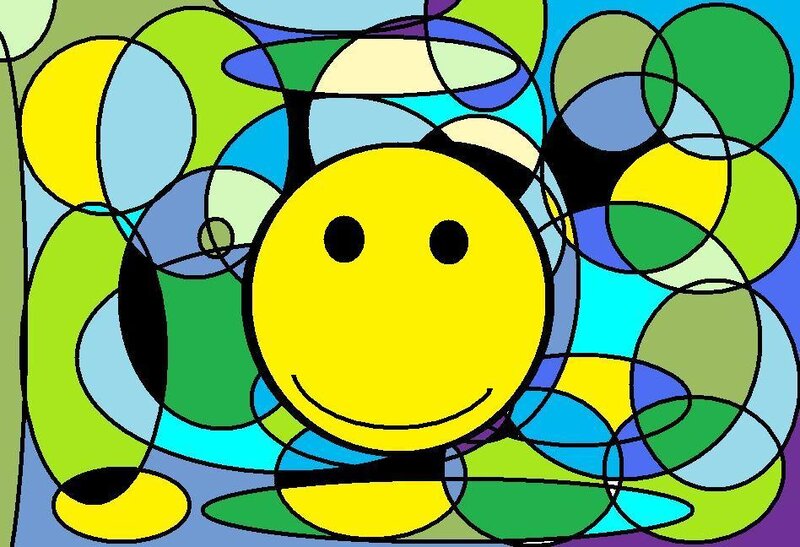colorful smiley face art