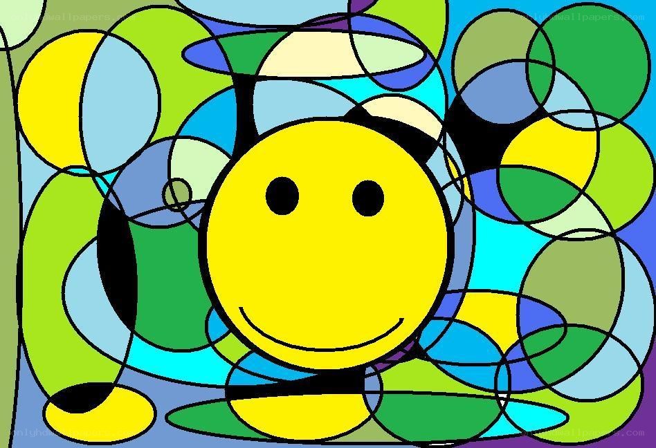 colorful smiley face art