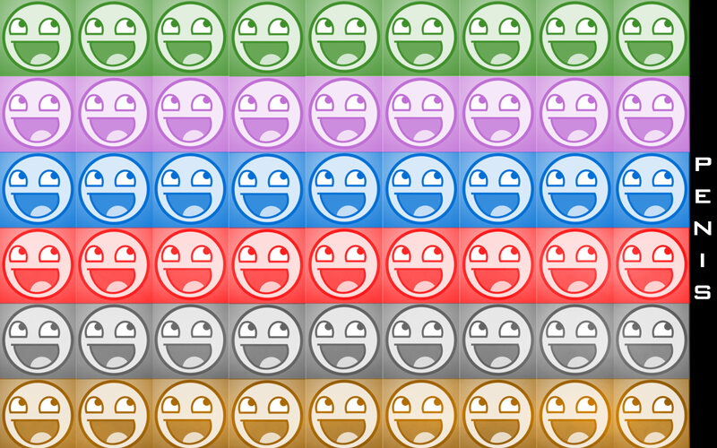 Colorful smiley face grid