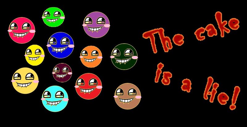 Colorful Smiley Faces — Black